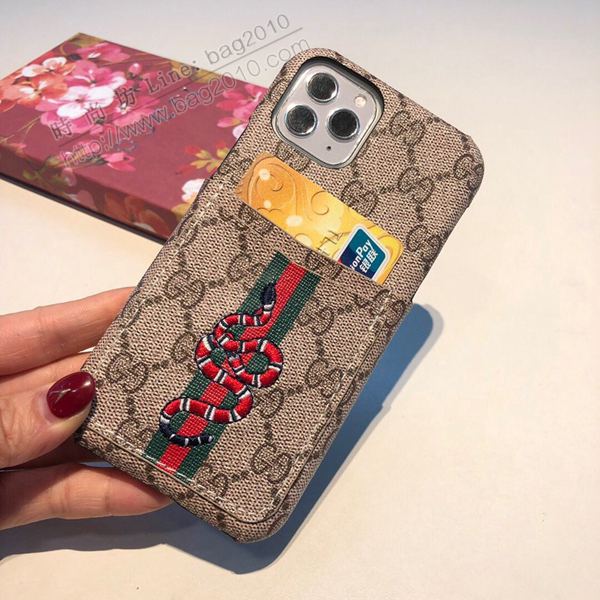 Gucci手機殼 Gucci手機套 官網同步更新 Gucci古馳刺繡雙插卡手機殼  mmk1078
